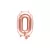 "O" betű fólia lufi 35cm rózsaarany