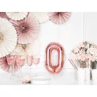 "O" betű fólia lufi 35cm rózsaarany