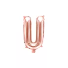 "U" betű fólia lufi 35cm rózsaarany