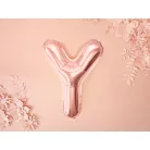 "Y" betű fólia lufi 35cm rózsaarany
