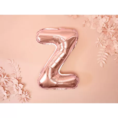 "Z" betű fólia lufi 35cm rózsaarany