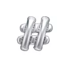 Fólia lufi # 35cm ezüst