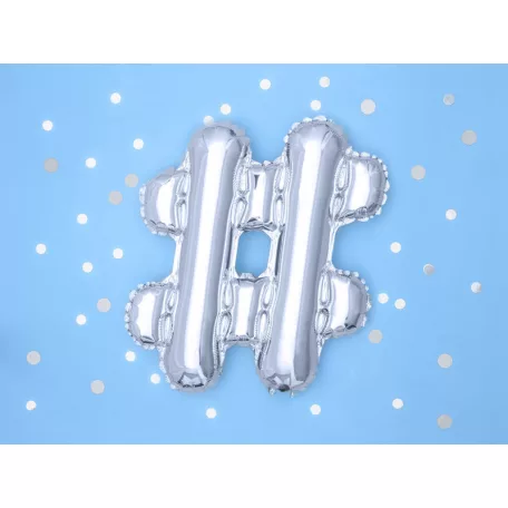 Fólia lufi # 35cm ezüst
