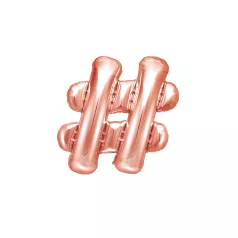 Fólia lufi # 35cm rózsaarany