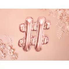 Fólia lufi # 35cm rózsaarany