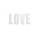 Romantikus banner "Love" ezüst 21x55cm
