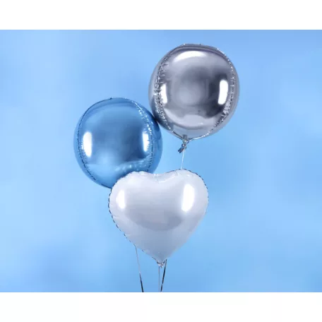 Fólia lufi Gömb 40cm ezüst