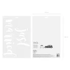 Esküvői autómatrica "Just married" 33x45cm