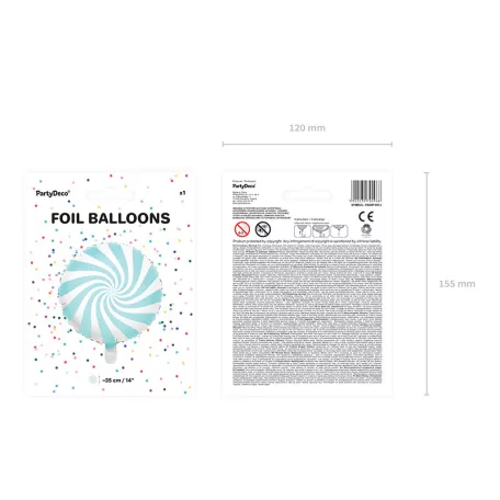 Fólia lufi Cukorka - milágoskék 35cm