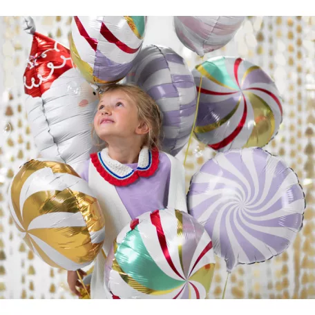 Fólia lufi Cukorka - világos lila 35cm