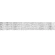   PartyDeco strasszhatású dekorációs szalag – ezüst, 4 cm × 9 m