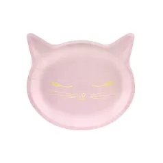 Cica formájú papírtányérok (6 db)