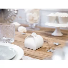 Köszönetajándék doboz fehér 6x6x5.5cm (10 db)