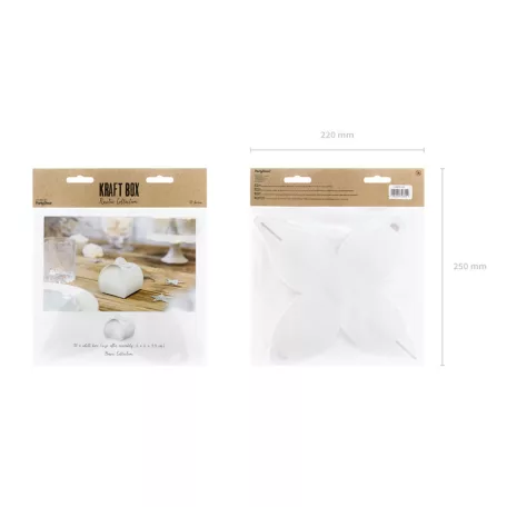 Köszönetajándék doboz fehér 6x6x5.5cm (10 db)