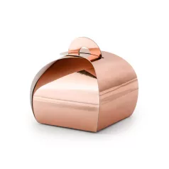 Köszönetajándék doboz rózsaarany 6x6x5.5cm (10 db)