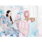 Rozetta papír dekoráció "Yummy" világoskék (3 db)