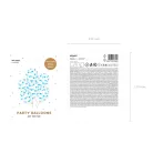 Kristálytiszta lufi 30cm - Kék szívek (6 db)