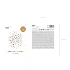 Kristálytiszta lufi 30cm - Arany szívek (6 db)