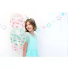 Kristálytiszta lufi 30cm - Menta szívek (6 db)