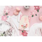 Üdvözlőlap kitűzővel „Bride” (Menyasszony) Lánybúcsúra