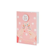 Üdvözlőlap kitűzővel „Bride Team” - Lánybúcsúra