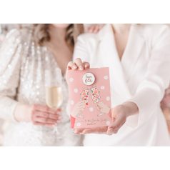 Üdvözlőlap kitűzővel „Bride Team” - Lánybúcsúra