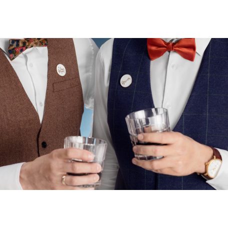 Üdvözlőlap kitűzővel "Groom Team"