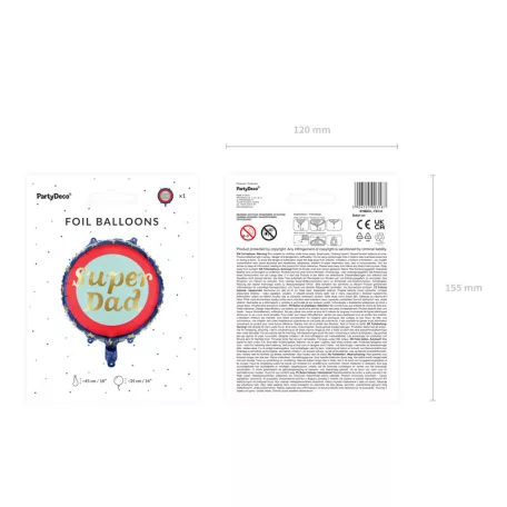 Fólia lufi Apukáknak - "Super Dad" 45 cm