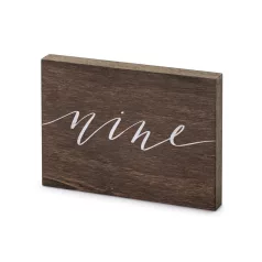 Fa asztalszám ''Nine''