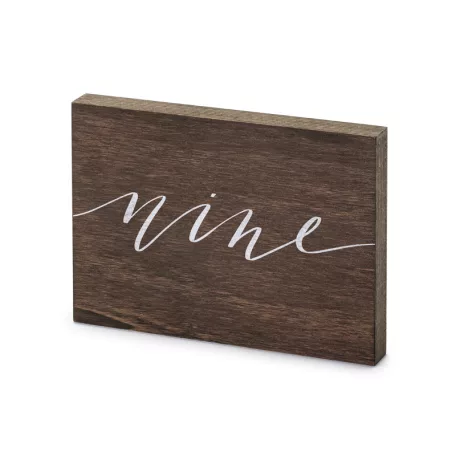 Fa asztalszám ''Nine''