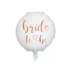 Bride to be feliratú fólia lufi – Fehér, 45 cm