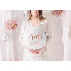 Bride to be feliratú fólia lufi – Fehér, 45 cm
