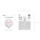 Bride to be feliratú fólia lufi – Fehér, 45 cm