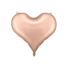 Szív forma fólia lufi 75x645 cm rózsaarany