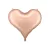 Szív forma fólia lufi 75x645 cm rózsaarany