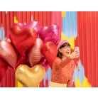 Szív forma fólia lufi 75x645 cm rózsaarany