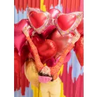 Szív forma fólia lufi 75x645 cm rózsaarany