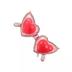 Fólia lufi Szív alakú szemüveg - 95 × 41,5 cm