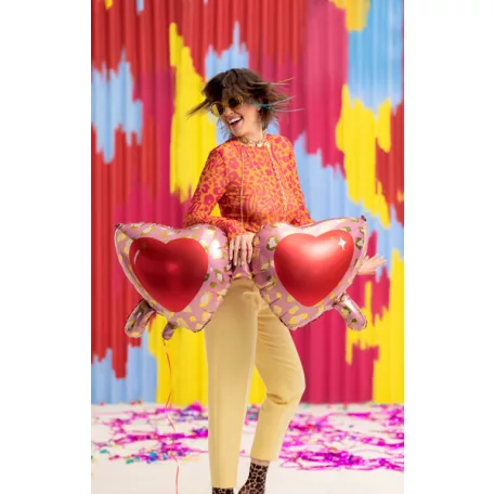 Fólia lufi Szív alakú szemüveg - 95 × 41,5 cm