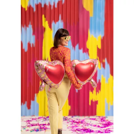 Fólia lufi Szív alakú szemüveg - 95 × 41,5 cm