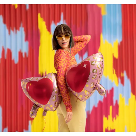 Fólia lufi Szív alakú szemüveg - 95 × 41,5 cm