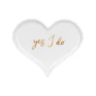 Porcelán esküvői gyűrűtartó tálka – Szív alakú