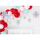 Függő hópehely dekoráció – irizáló, 15–25 cm (6 db)