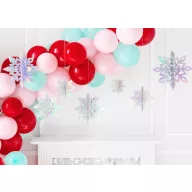   Függő hópehely dekoráció – irizáló, 15–25 cm (6 db)