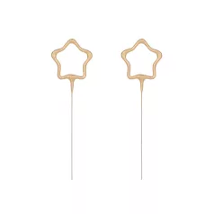 Arany csillag alakú csillagszóró (2 db)