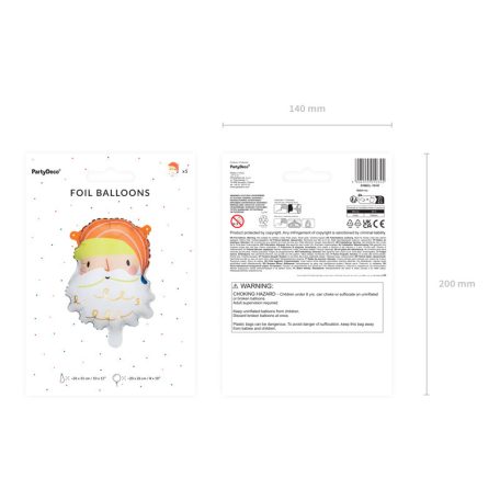 Fólia Lufi Mikulás 20x26cm (5 db)