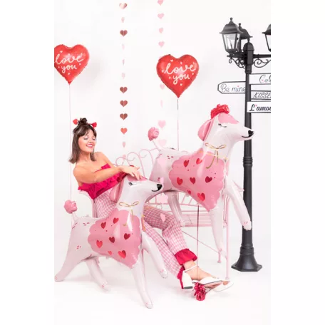 Szív fólia lufi ''I love you'' felirattal