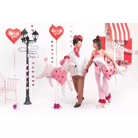 Szív fólia lufi ''I love you'' felirattal