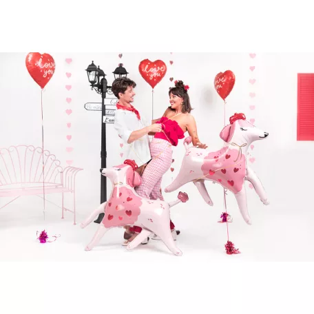 Szív fólia lufi ''I love you'' felirattal