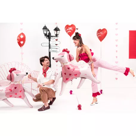 Szív fólia lufi ''I love you'' felirattal